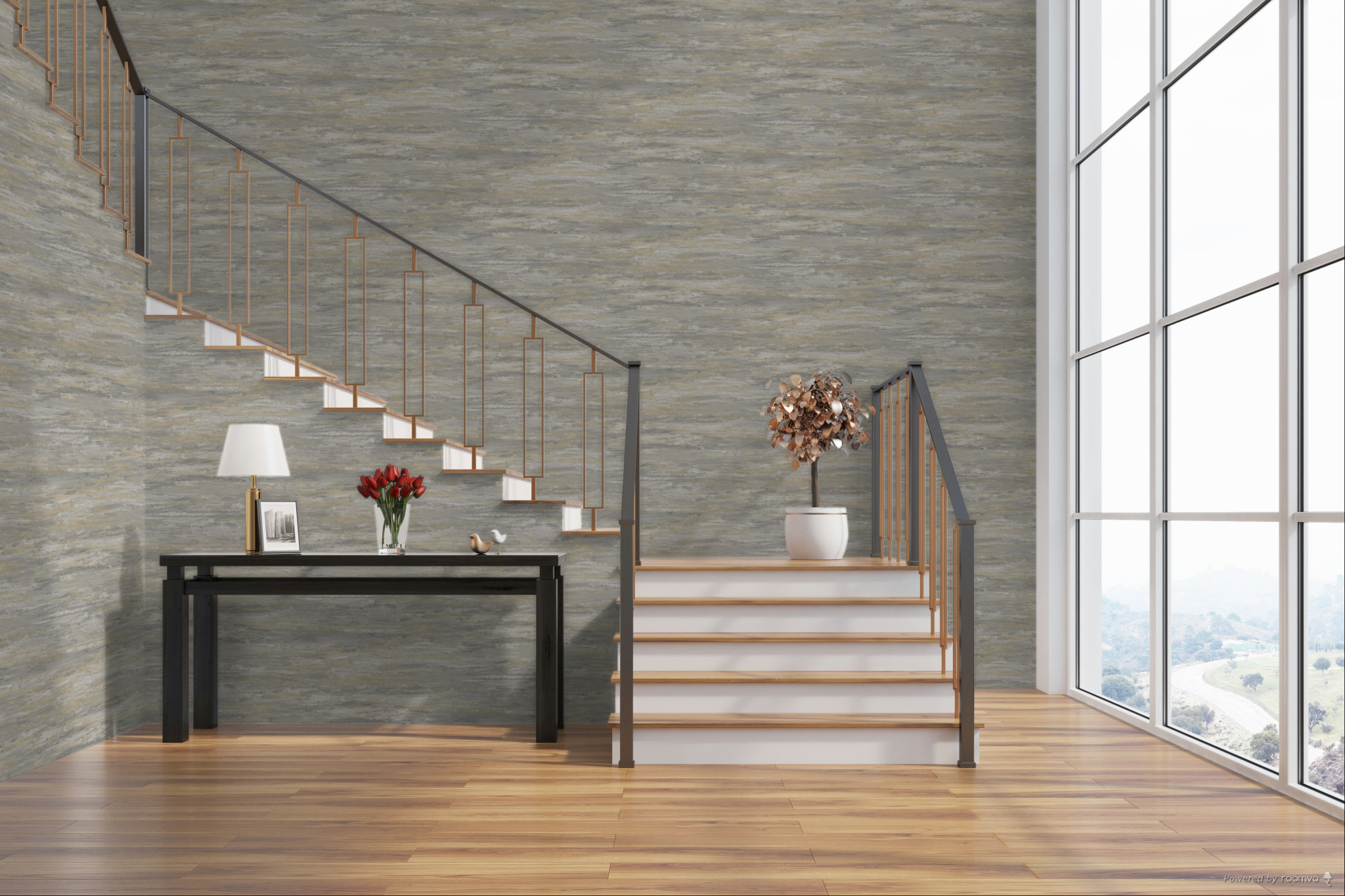 Gray-silver non-woven wallpaper, A68104, Vavex 2026