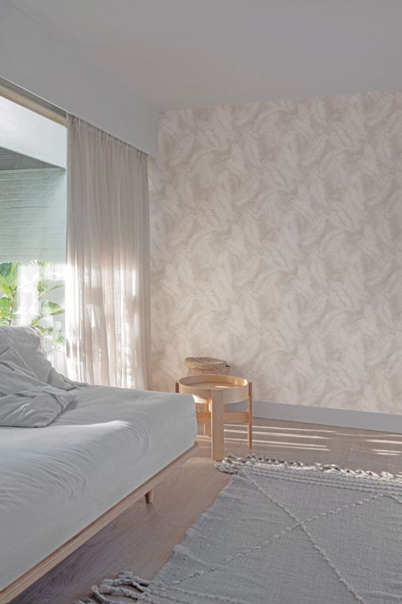 Beige non-woven wallpaper, palm leaves, A70202, Vavex 2026