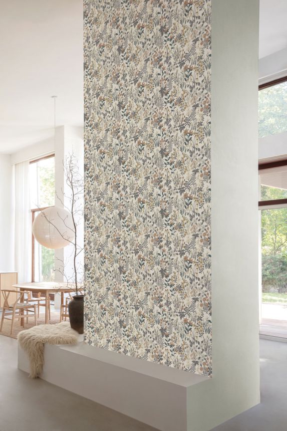 Gray-brown floral non-woven wallpaper, A70901, Vavex 2026