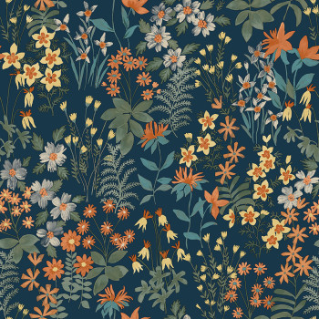 Blue floral wallpaper, A70903, Vavex 2026