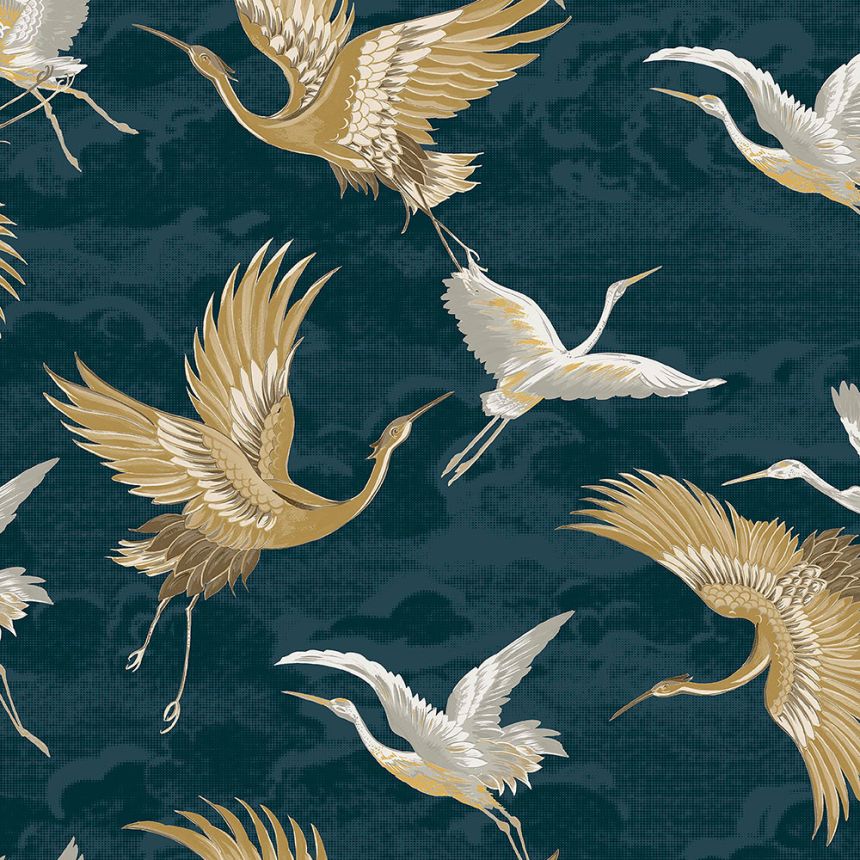 Blue non-woven wallpaper, birds, 121139, Vavex 2026