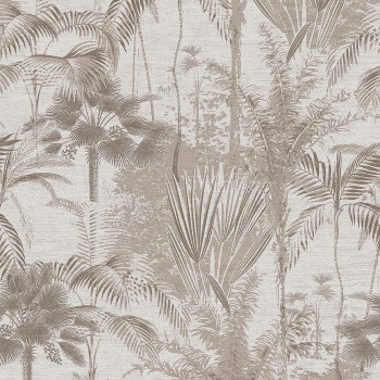 Gray-beige wallpaper with palm trees and leaves, 121798, Vavex 2026