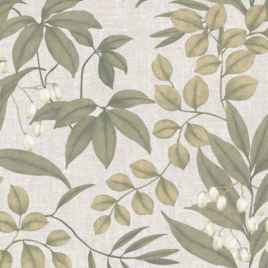 Cream wallpaper with twigs and leaves, 122415, Solace,  Superfresco Easy