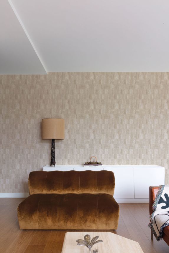 Beige geometric non-woven wallpaper, A69402, Omura, Grandeco