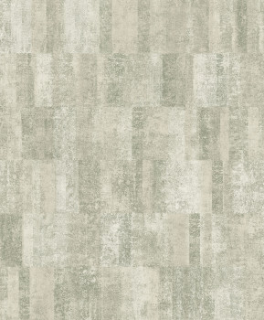 Green geometric non-woven wallpaper, A69403, Omura, Grandeco