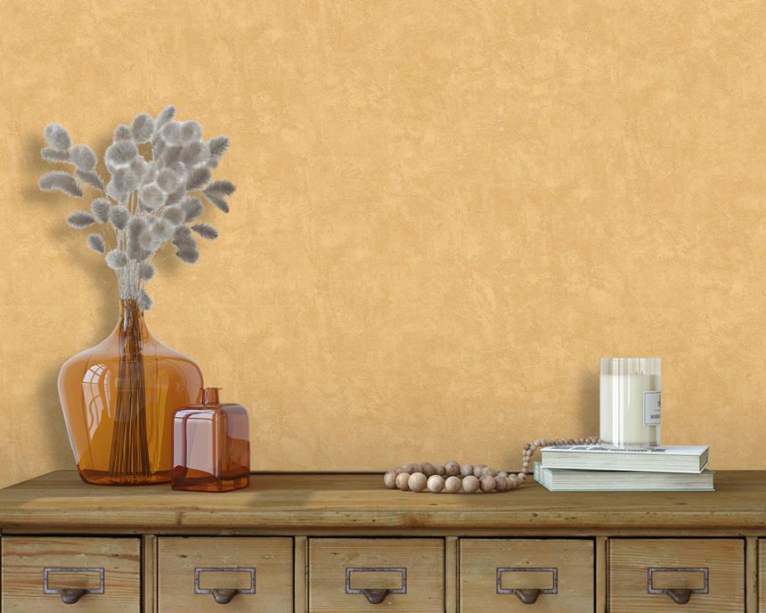 Non-woven wallpaper, yellow, concrete, stucco, M79602, Artifice, Ugépa