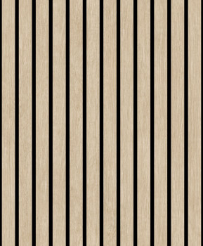 3D non-woven wallpaper, beige, wood imitation, planks, M80217, Artifice, Brut, Ugépa