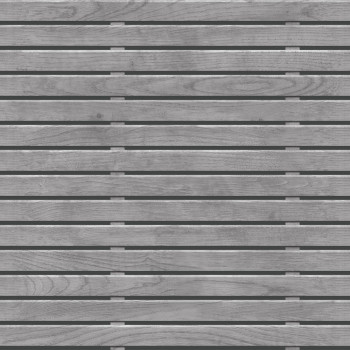 3D non-woven wallpaper, grey, wood imitation, M80609, Artifice, Ugépa