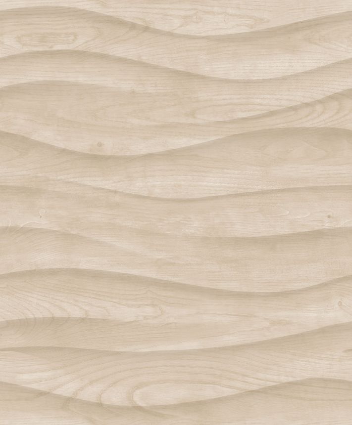 Non-woven wallpaper, beige, wood imitation, M75517, Brut, Ugépa