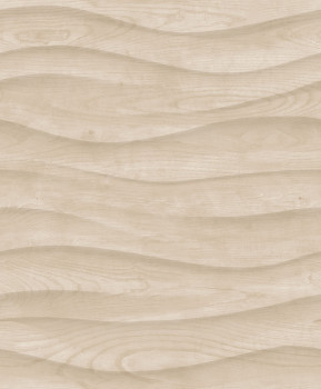 Non-woven wallpaper, beige, wood imitation, M75517, Brut, Ugépa