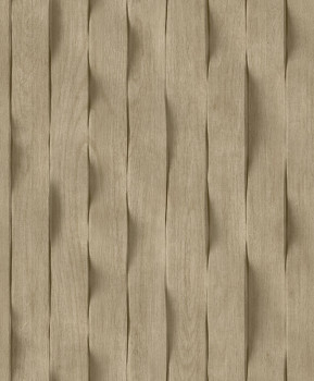 3D wallpaper, brown, wood paneling imitation, M75608, Brut, Ugépa