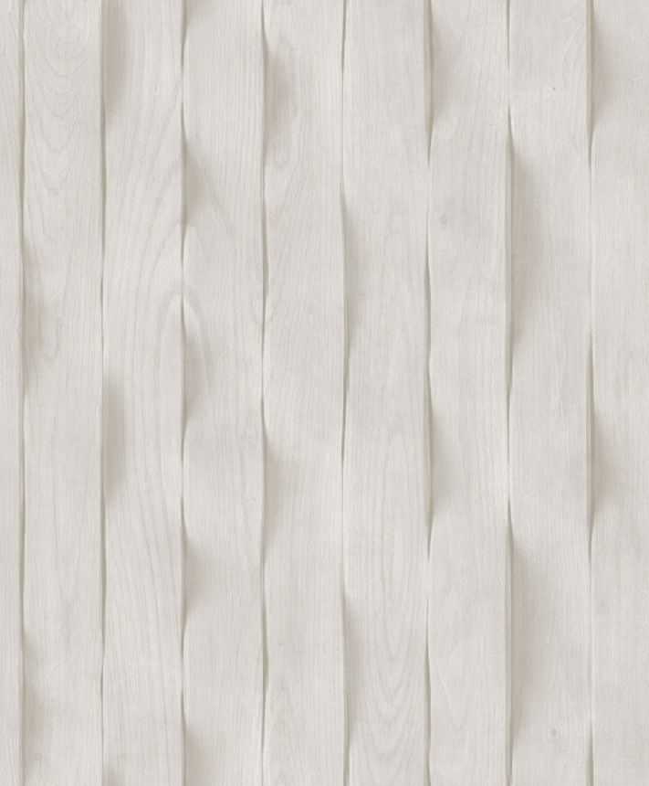 3D wallpaper, gray-bílá, wood paneling imitation, M75609, Brut, Ugépa