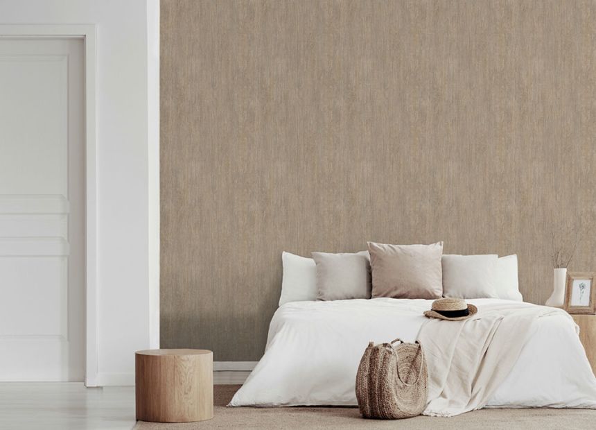 Non-woven wallpaper, brown, wood, M76408, Brut, Ugépa