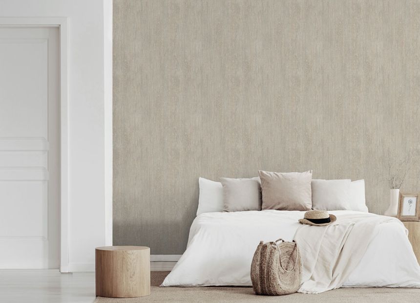 Non-woven wallpaper, beige, wood, M76417, Brut, Ugépa