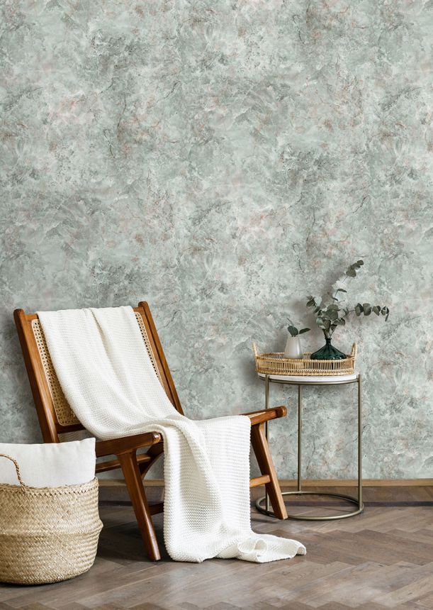 Non-woven wallpaper, green, marble, M78504, Brut, Ugépa