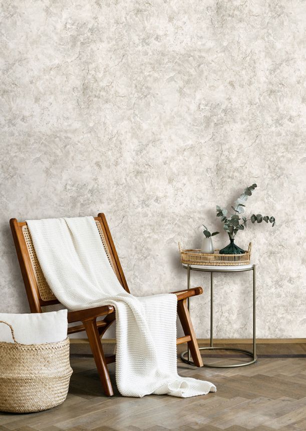 Non-woven wallpaper, gray-beige, marble, M78517, Brut, Ugépa