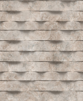 Non-woven wallpaper, brown-gray, 3D marble tiles, M79998D, Brut, Ugépa