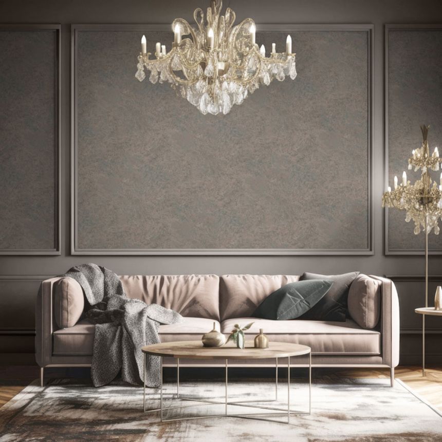 Luxury wallpaper brown-grey, concrete, stucco, M66708, Venezia, Ugépa