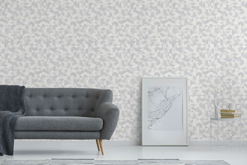 Geometric non-woven wallpaper 3D EN3501, Vavex 2021