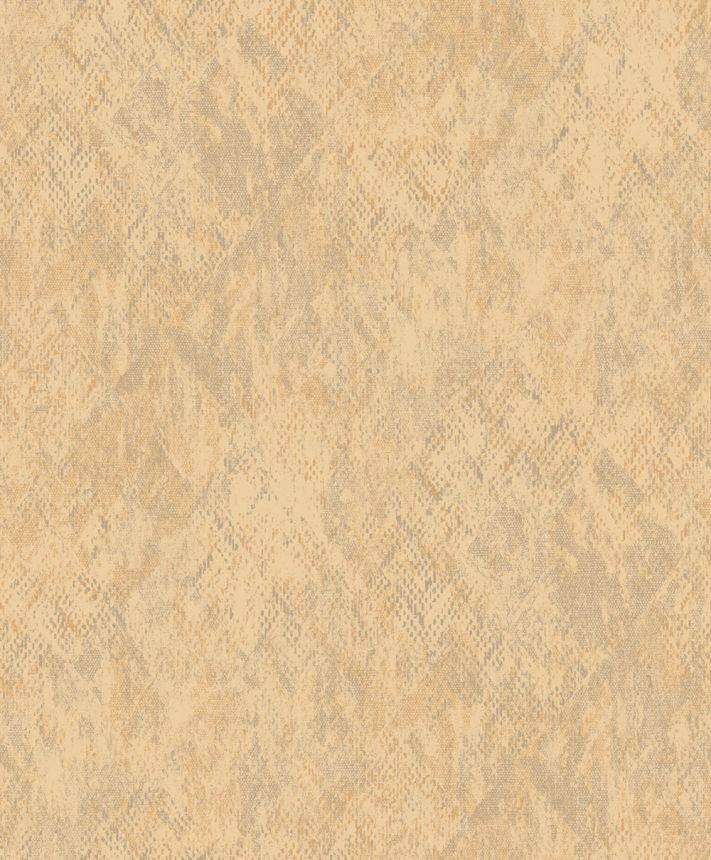 Non-woven wallpaper, beige, imitation snakeskin, M33402, Nomade, Ugépa