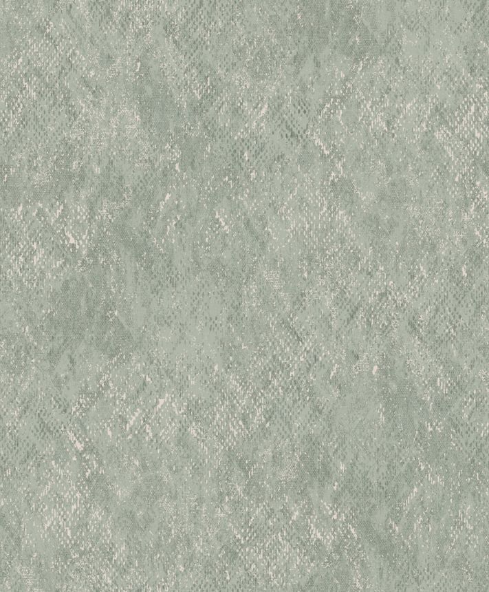 Non-woven wallpaper, green, imitation snakeskin, M33404, Nomade, Ugépa