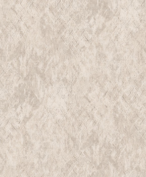 Non-woven wallpaper, beige, imitation snakeskin, M33407, Nomade, Ugépa