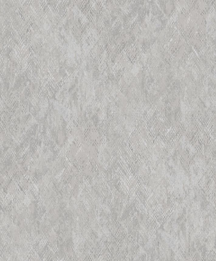 Non-woven wallpaper, grey, imitation snakeskin, M33409, Nomade, Ugépa