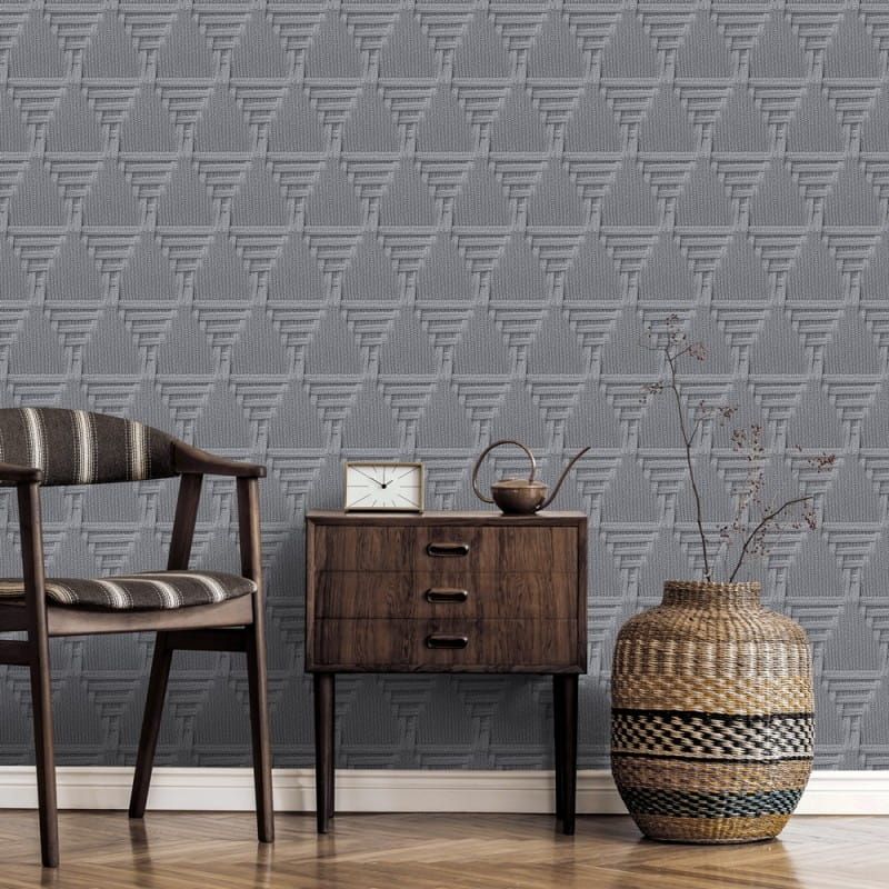 Non-woven wallpaper, grey, mat imitation, M68809, Nomade, Ugépa