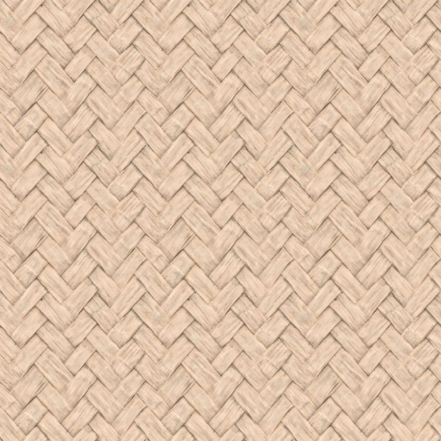 Non-woven wallpaper, beige, mat imitation, M69007, Nomade, Ugépa