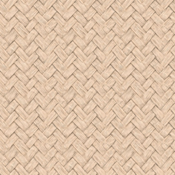 Non-woven wallpaper, beige, mat imitation, M69007, Nomade, Ugépa