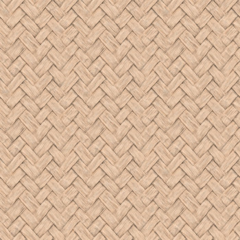 Non-woven wallpaper, brown, mat imitation, M69098D, Nomade, Ugépa