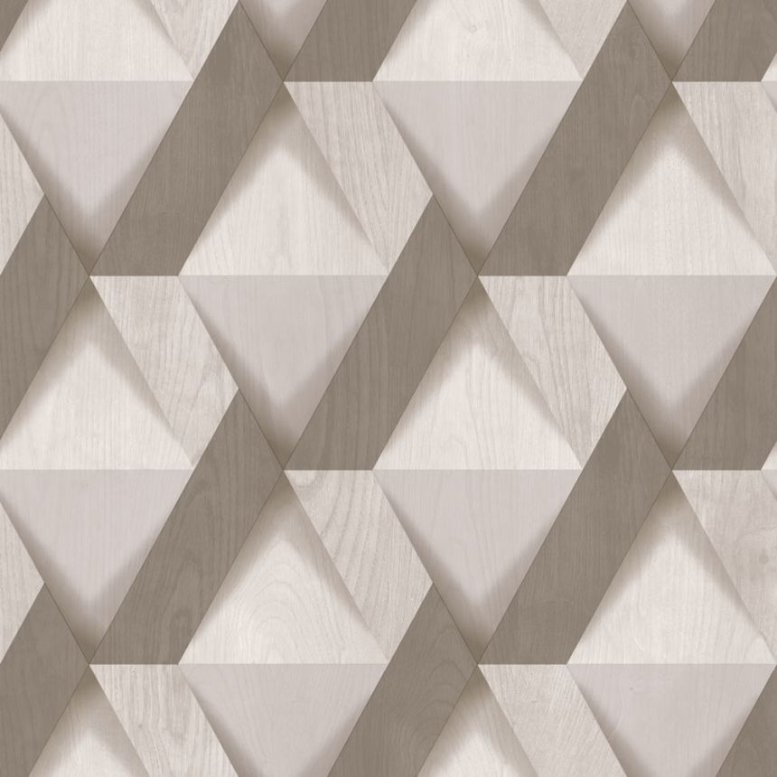 Non-woven wallpaper, grey-brown, wood paneling imitation, M69108, Nomade, Ugépa