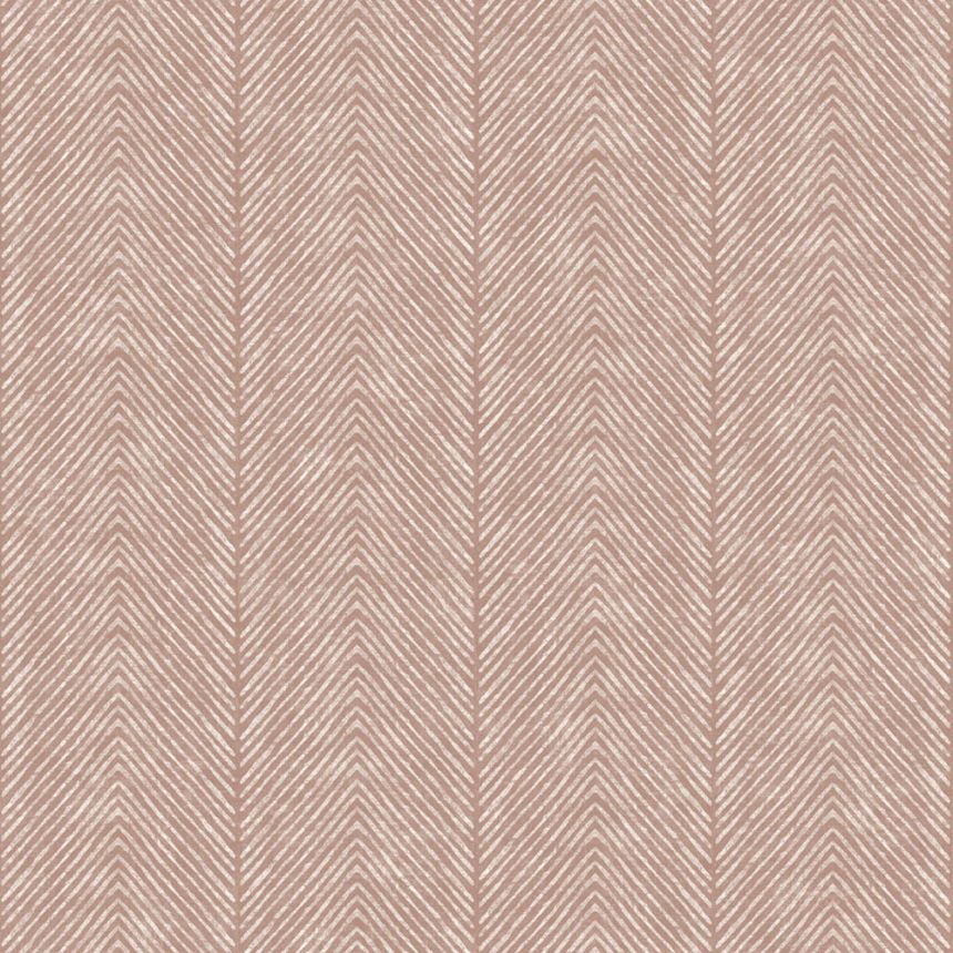 Non-woven wallpaper, brown, stripes, herringbone, M69205, Nomade, Ugépa