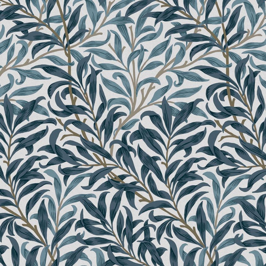 Non-woven wallpaper, blue, branches, 124245, William Morris At Home