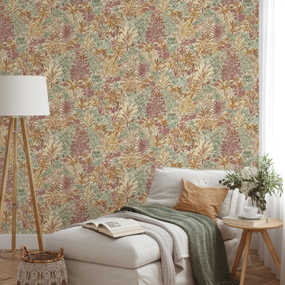 Luxury non-woven wallpaper, cream, trees, leaves, Z15507, Mini Trend, Zambaiti Parati