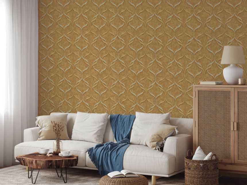 Luxury non-woven wallpaper, grey-cream, ornaments, Z15529, Mini Trend, Zambaiti Parati