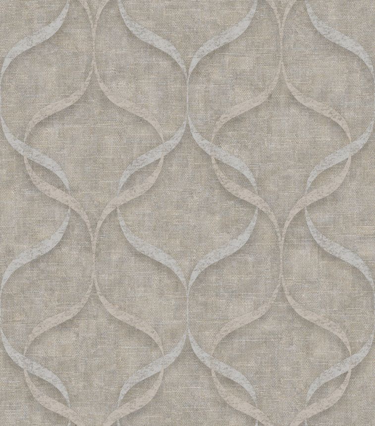 Luxury non-woven wallpaper, brown-grey, ornaments, Z15530, Mini Trend, Zambaiti Parati