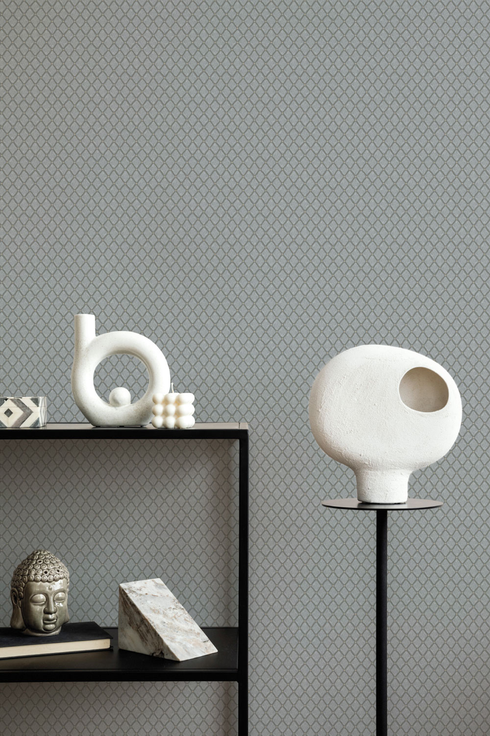 Luxury geometric non-woven wallpaper, beige, Z15538, Mini Trend, Zambaiti Parati