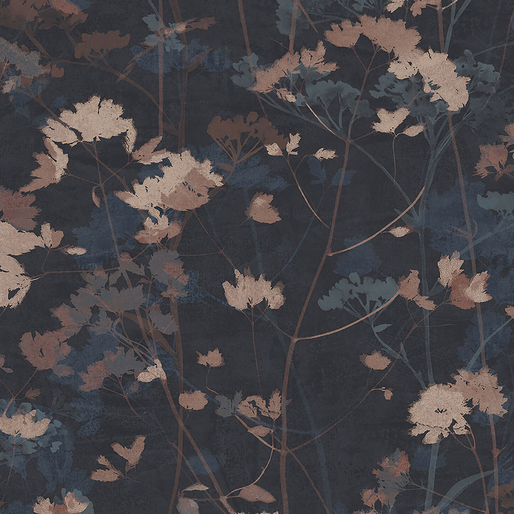 Non-woven wallpaper, blue, plants, grasses, 124101, Utopia, Graham Brown Premium