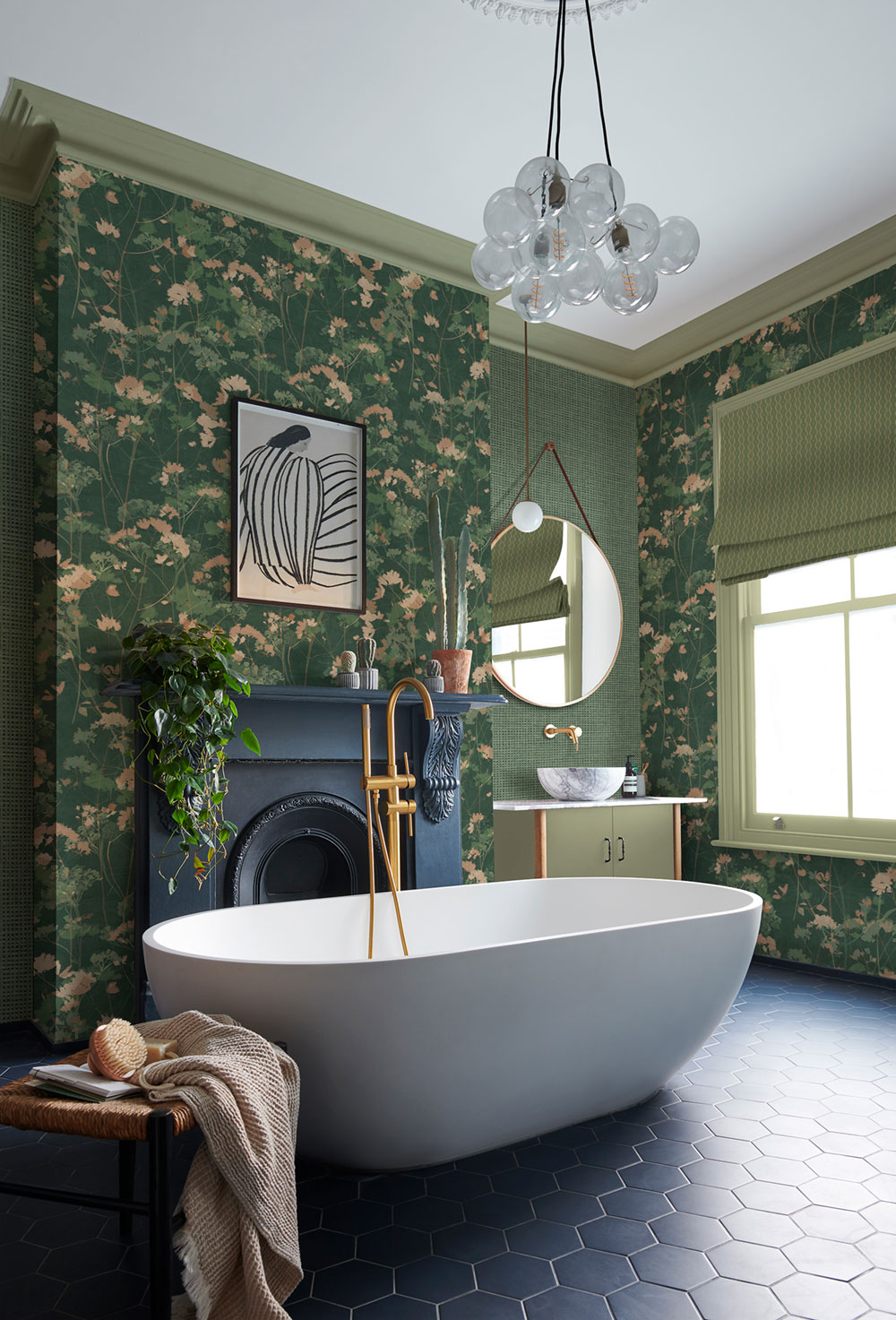 Non-woven wallpaper, green, plants, grasses, 124102, Utopia, Graham Brown Premium