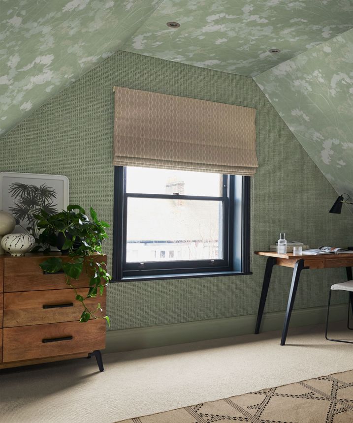 Non-woven wallpaper, green, mat imitation, 124093, Utopia, Graham Brown Premium