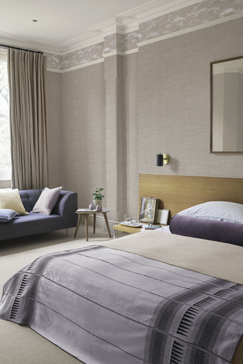 Non-woven wallpaper, grey, mat imitation, 124095, Utopia, Graham Brown Premium