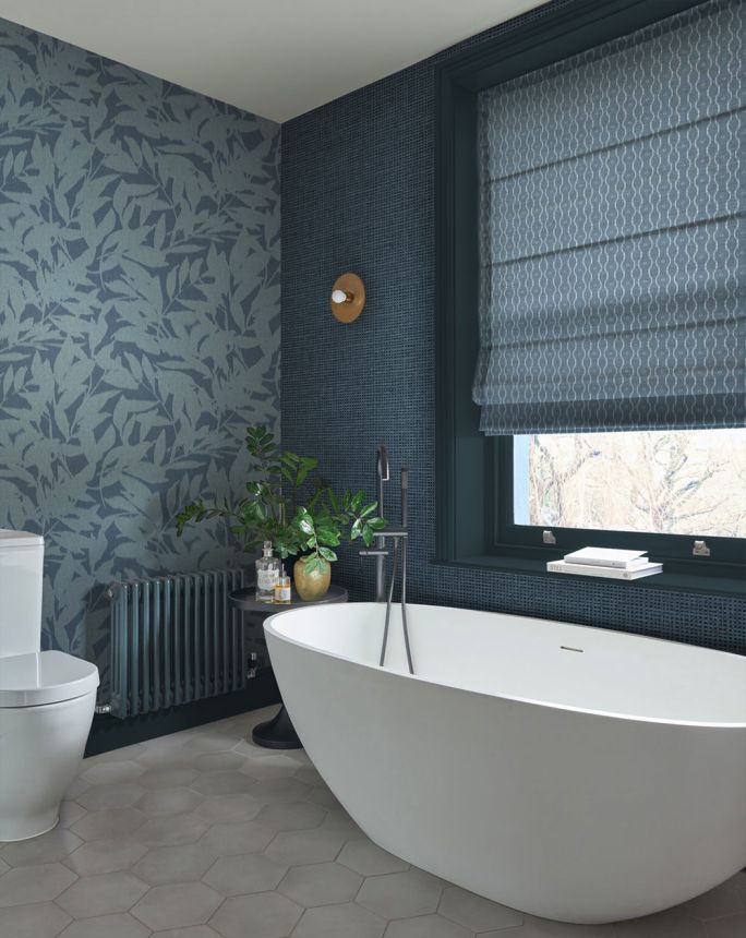 Non-woven wallpaper, blue, mat imitation, 124096, Utopia, Graham Brown Premium