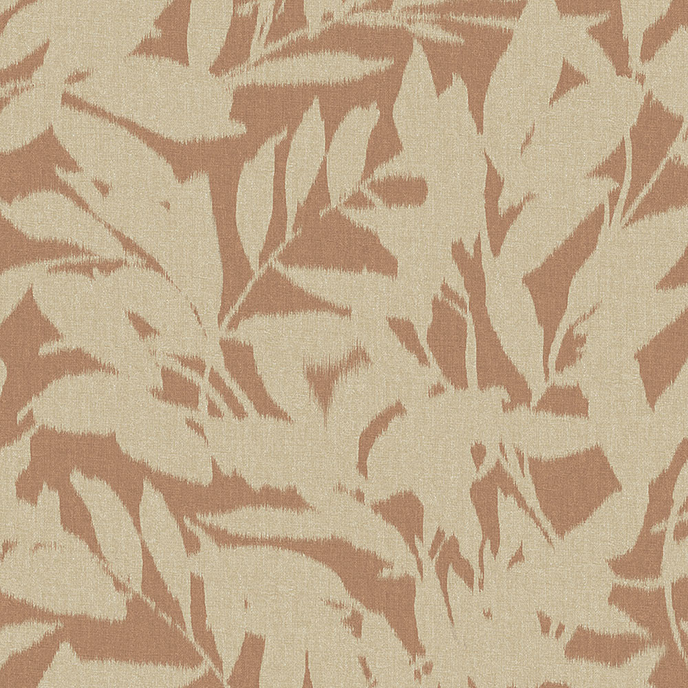 Non-woven wallpaper, brown, leaves, 124145, Utopia, Graham Brown Premium