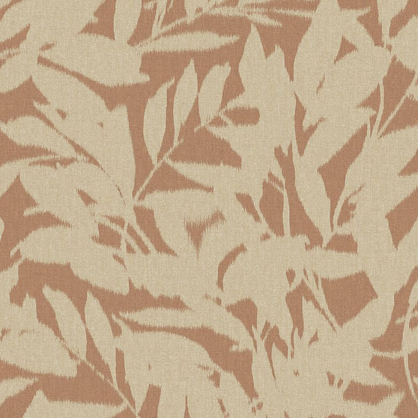 Non-woven wallpaper, brown, leaves, 124145, Utopia, Graham Brown Premium