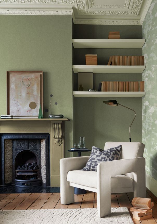 Wallpaper, green, fabric effect, 124084, Arboretum, Utopia, Graham Brown Premium