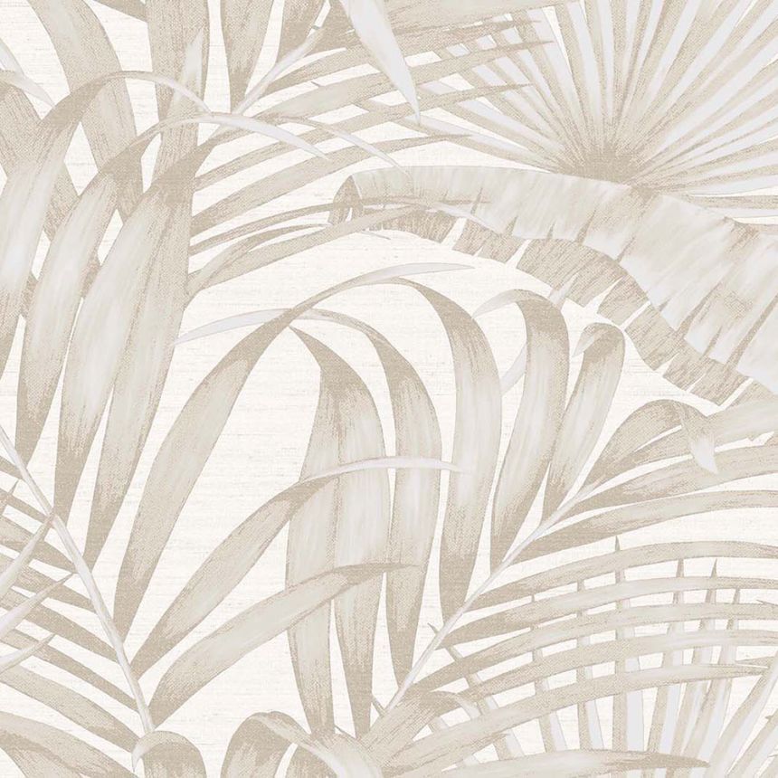 Luxurious non-woven wallpaper, cream, leaves, 42201, Aura, Cristiana Masi by Parato