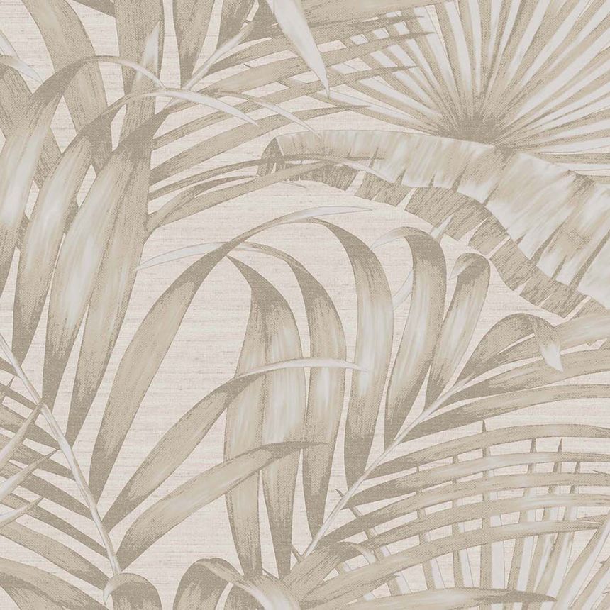 Luxurious non-woven wallpaper, beige, leaves, 42202, Aura, Cristiana Masi by Parato