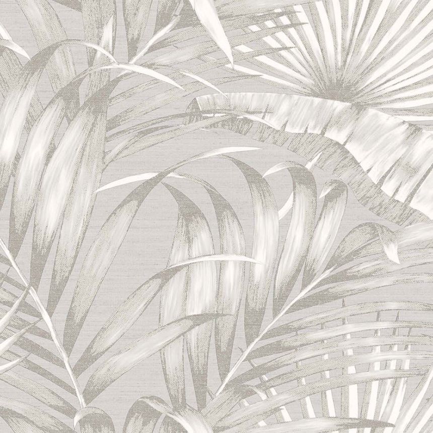 Luxurious non-woven wallpaper, grey, leaves, 42203, Aura, Cristiana Masi by Parato