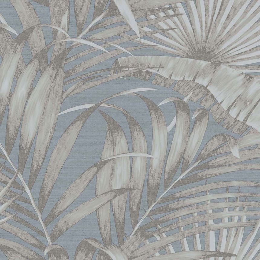 Luxurious non-woven wallpaper, blue, leaves, 42206, Aura, Cristiana Masi by Parato